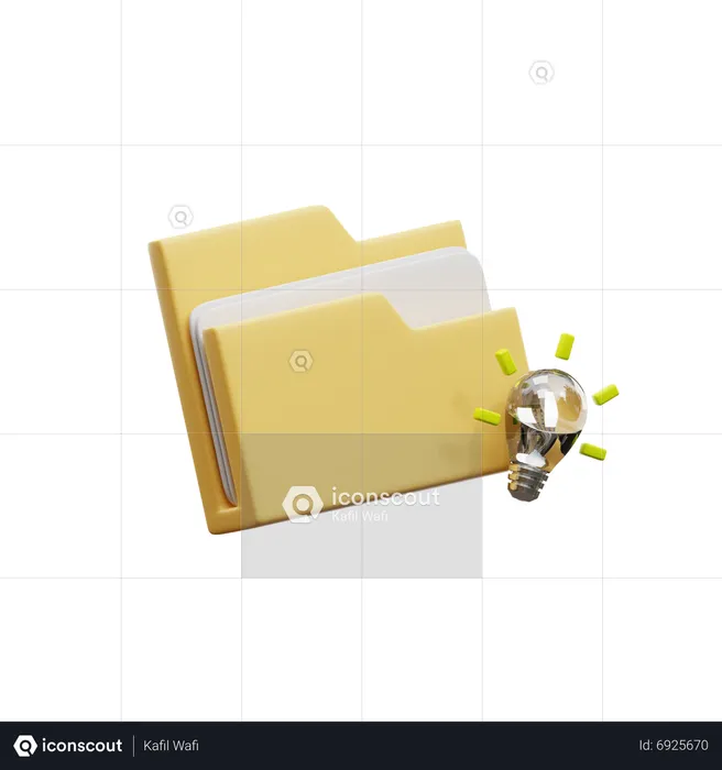 Idea Folder  3D Icon