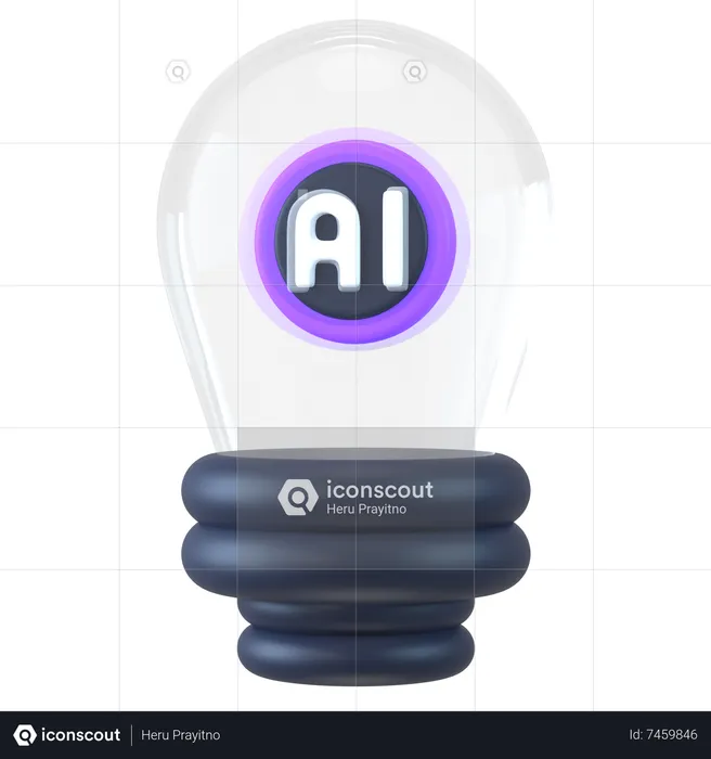 Idea de inteligencia artificial  3D Icon