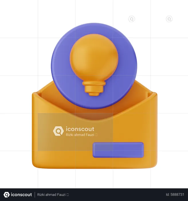 Idea Mail  3D Icon