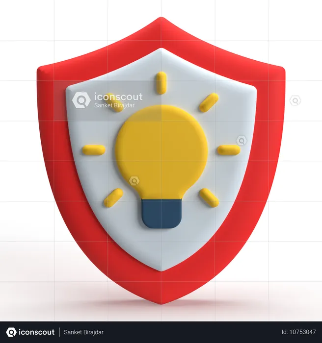 Seguridad de ideas  3D Icon