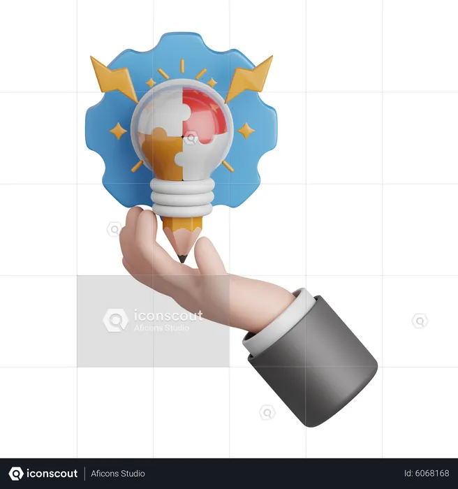Idea Solution  3D Icon