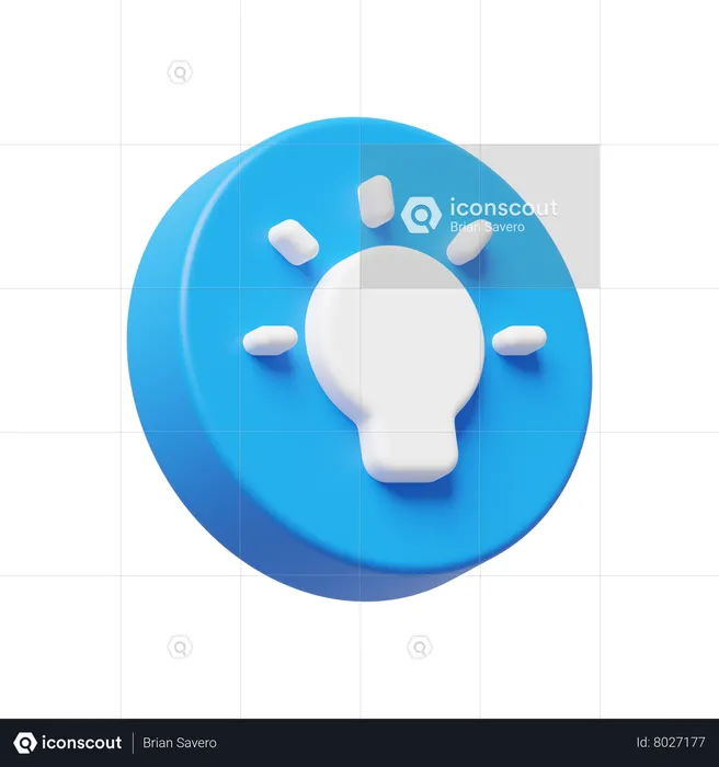 Idée ampoule  3D Icon