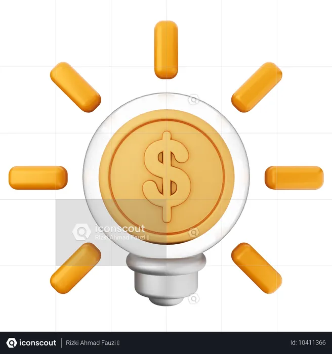 Idée argent dollar  3D Icon