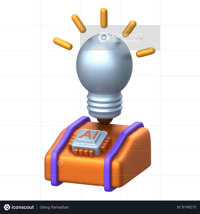 Idée d'intelligence artificielle  3D Icon