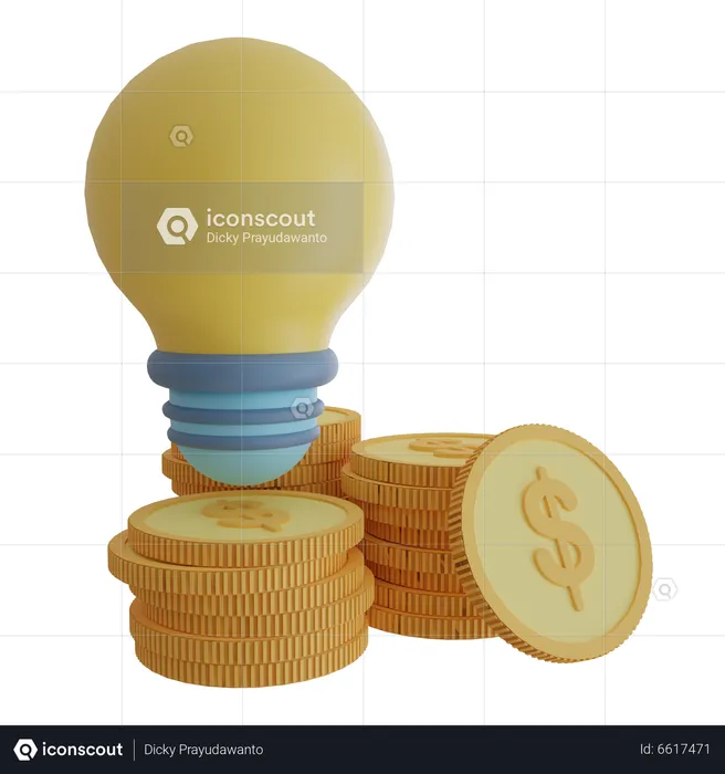 Idée financière  3D Icon