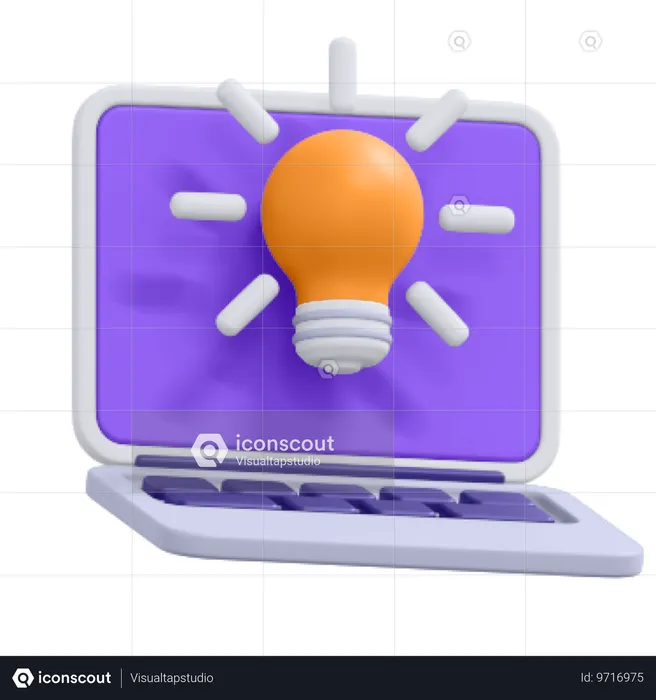 Idée d'ordinateur portable  3D Icon