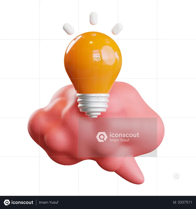 Ideia cerebral  3D Icon