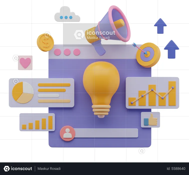 Ideia de negócio  3D Illustration