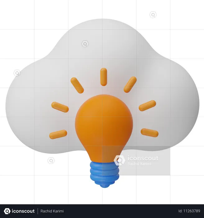 Ideia de nuvem  3D Icon
