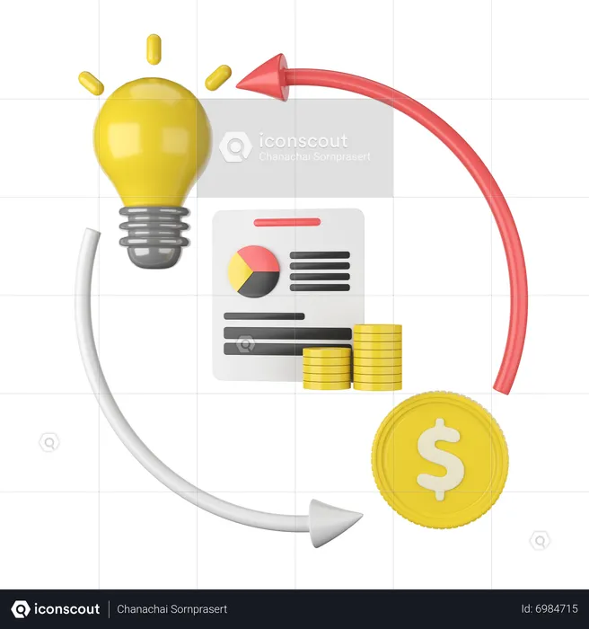 Ideia de dinheiro  3D Icon