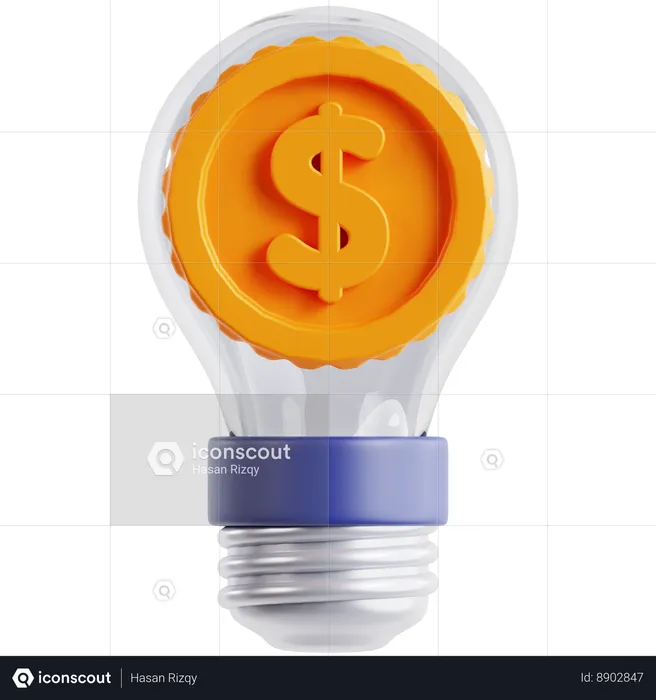 Ideia financeira  3D Icon