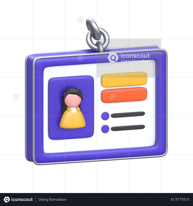 Identity Card  3D Icon