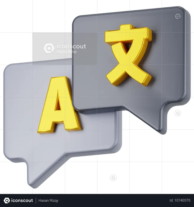 Idioma  3D Icon