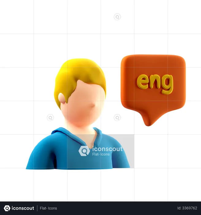 Idioma en Inglés  3D Illustration