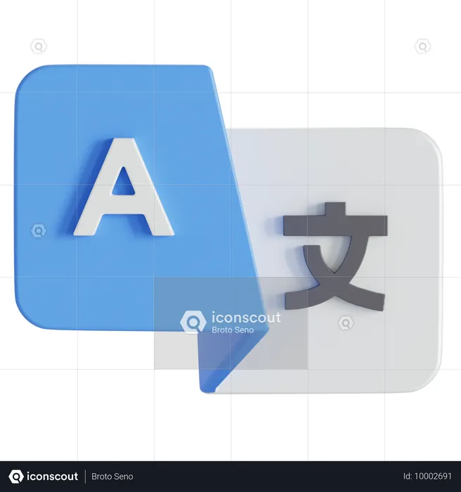 Tradução de idioma  3D Icon