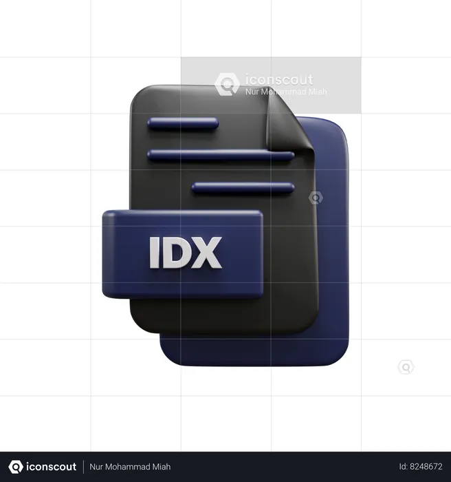 Idx File  3D Icon