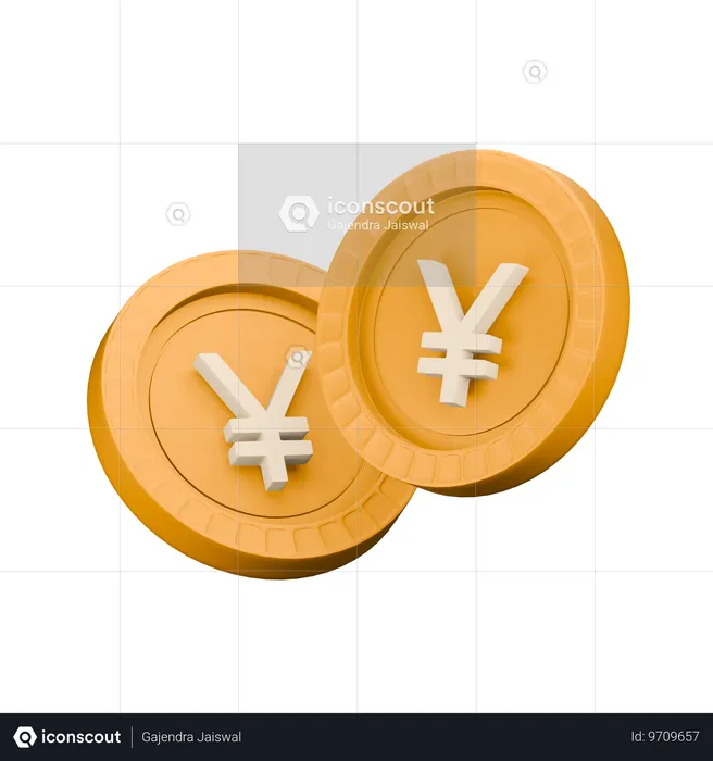 Yen japonês  3D Icon