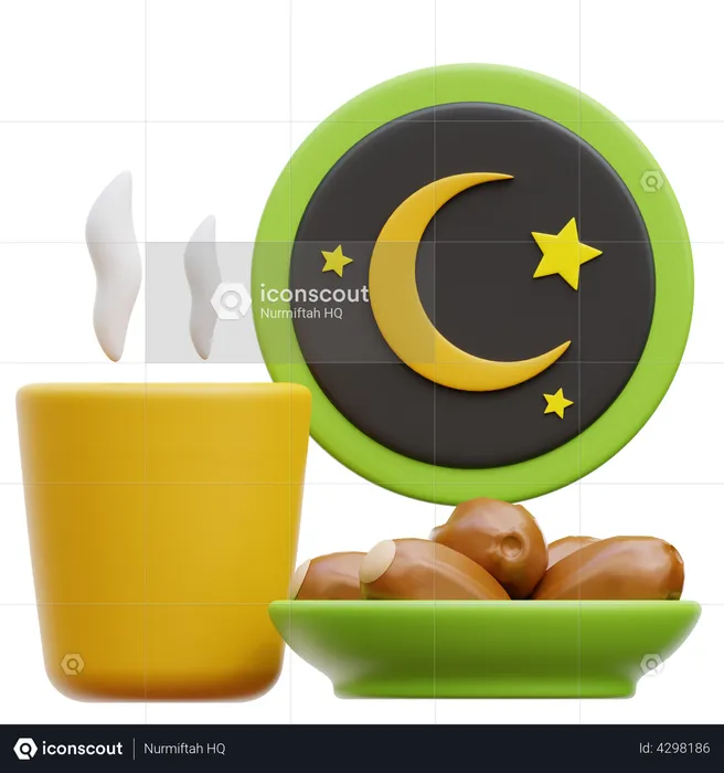 Iftar Food  3D Illustration