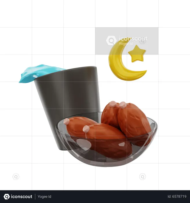 Nourriture iftar  3D Icon