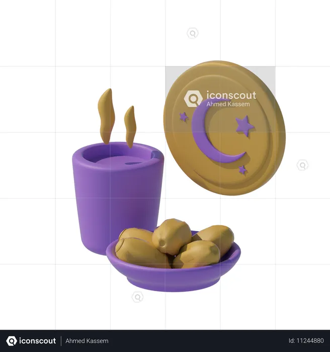 Nourriture iftar  3D Icon