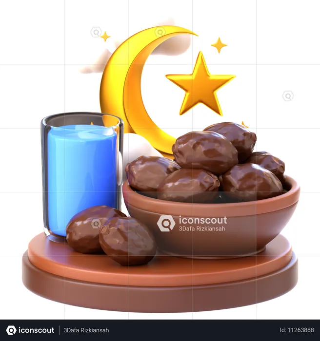 Refeição iftar  3D Icon