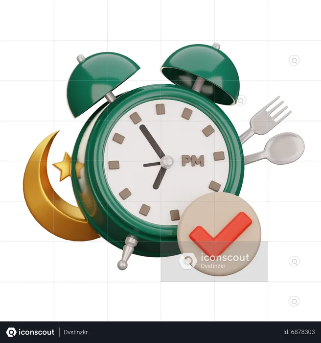 Iftar Time  3D Icon