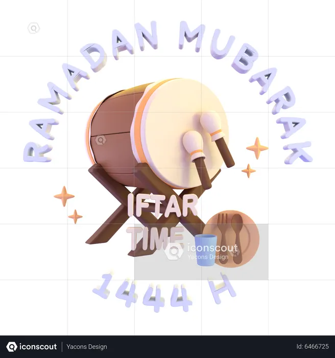 Iftar Time  3D Icon