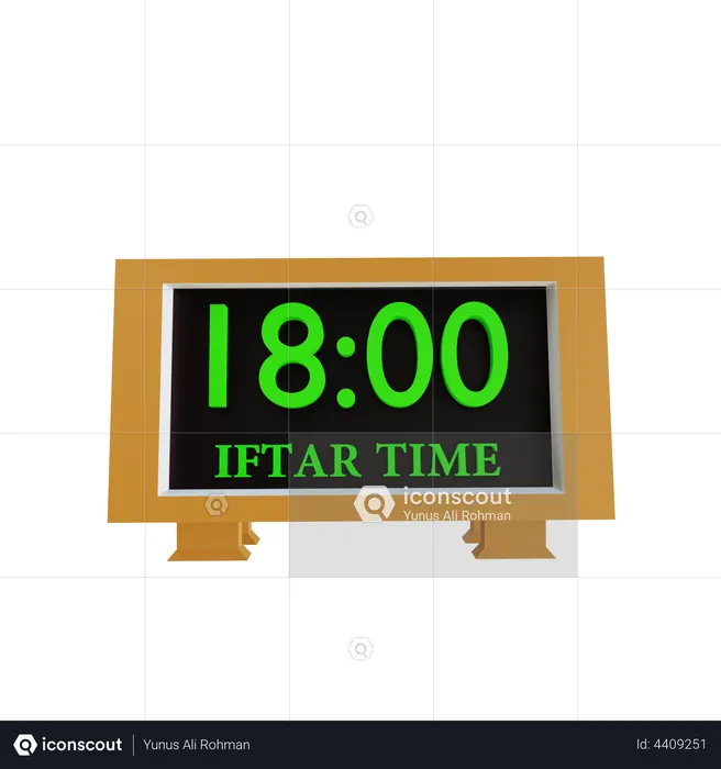 Iftar Time  3D Illustration