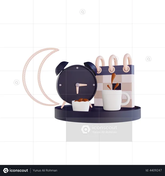 Iftar-Zeit  3D Illustration