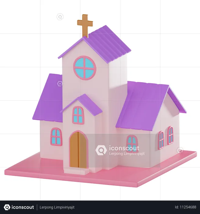Iglesia  3D Icon