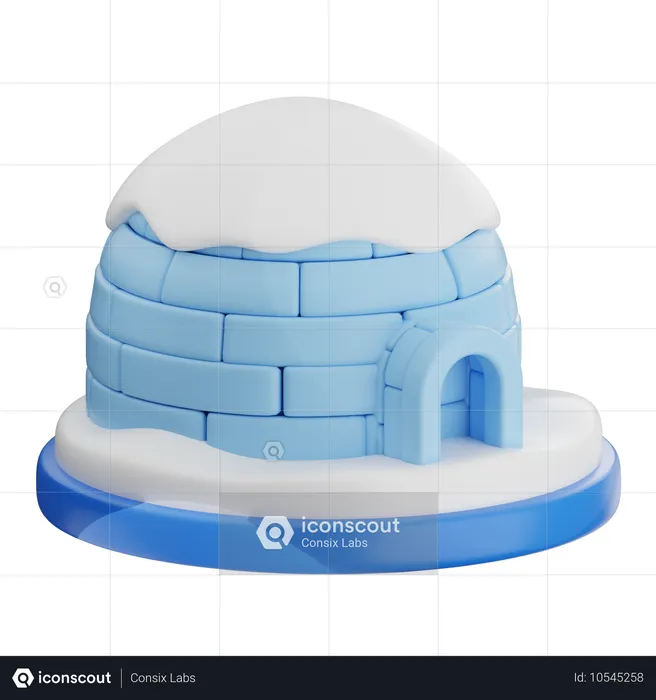 Iglu-Haus  3D Icon