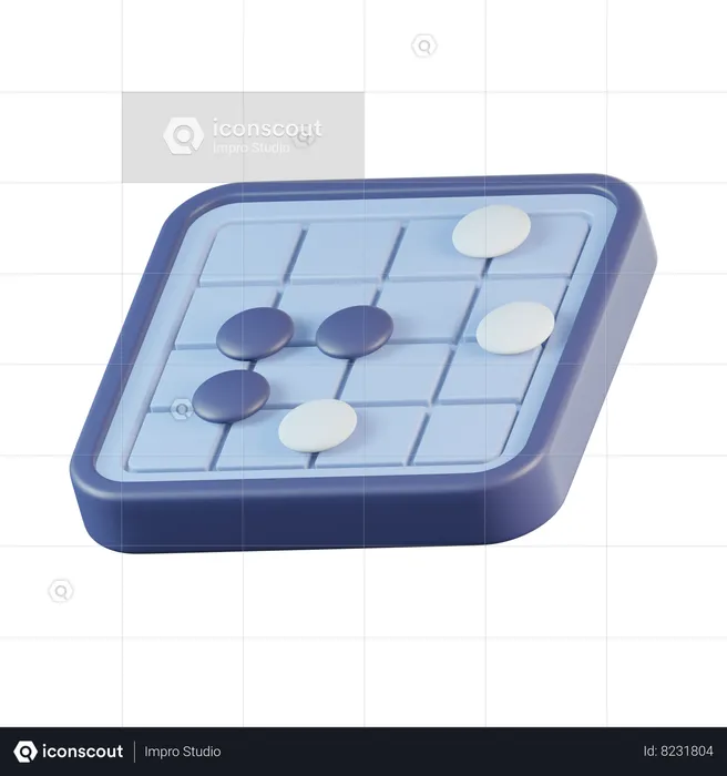 Igo Board Game  3D Icon