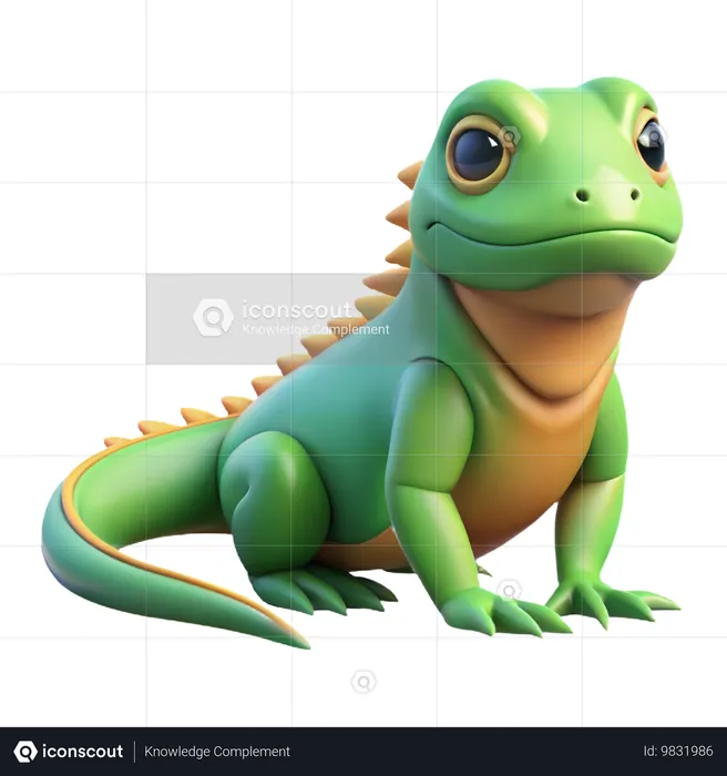 Iguane  3D Icon