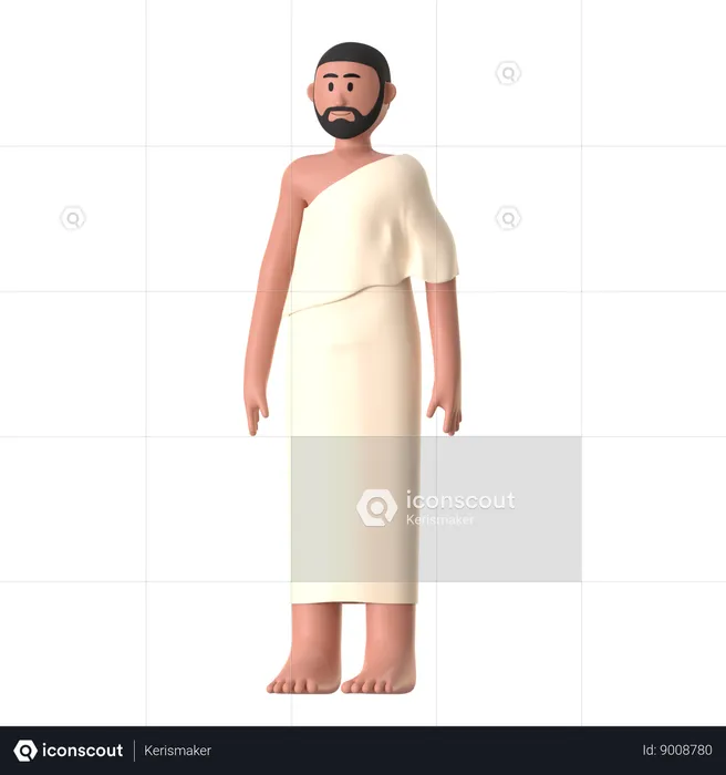 Ihram masculino  3D Illustration