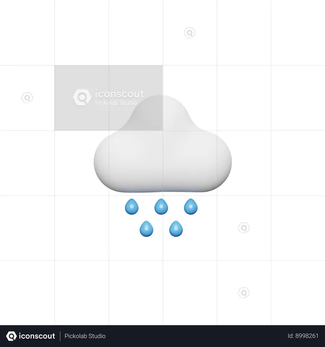 Il pleut  3D Icon