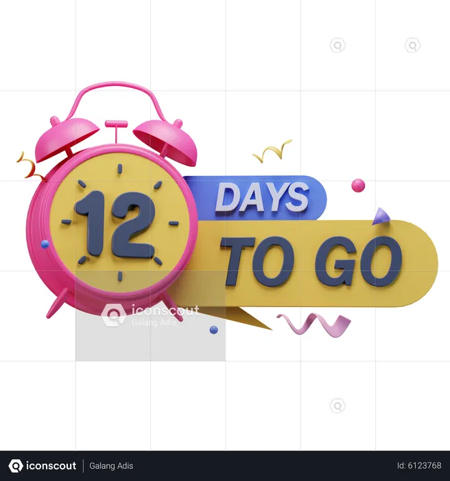 Il reste 12 jours  3D Icon