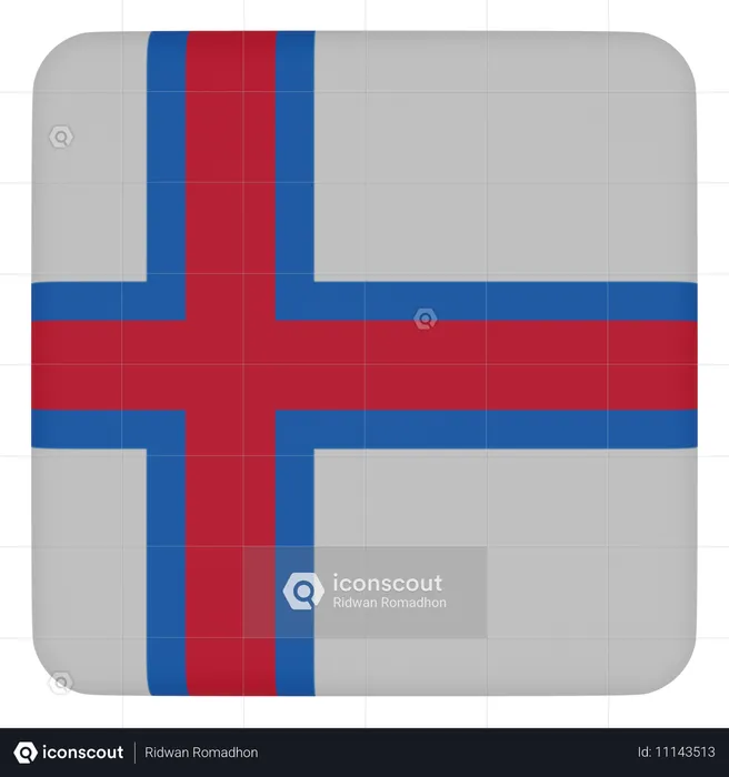 Ilhas Faroe Flag 3D Icon