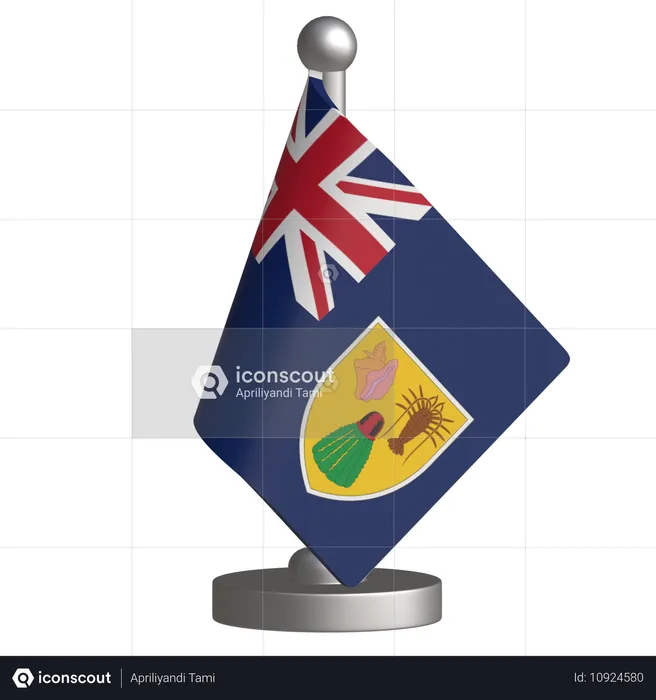 Ilhas Turcas e Caicos  3D Icon