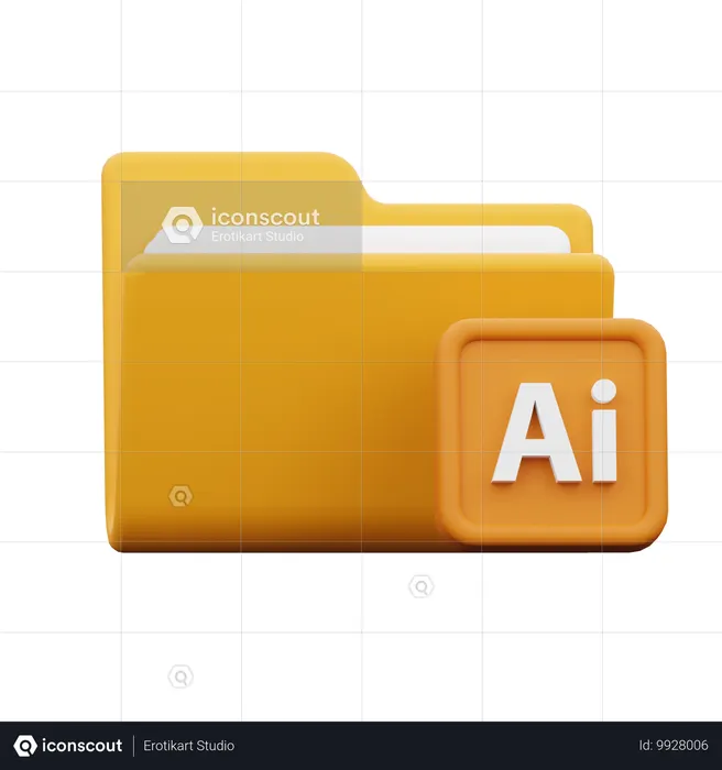 Illustrator Folder  3D Icon
