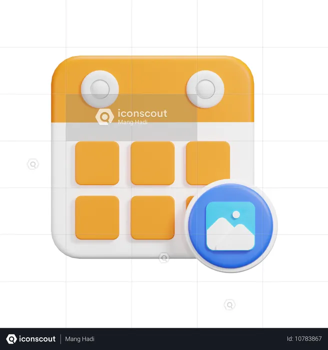 Calendrier d'images  3D Icon