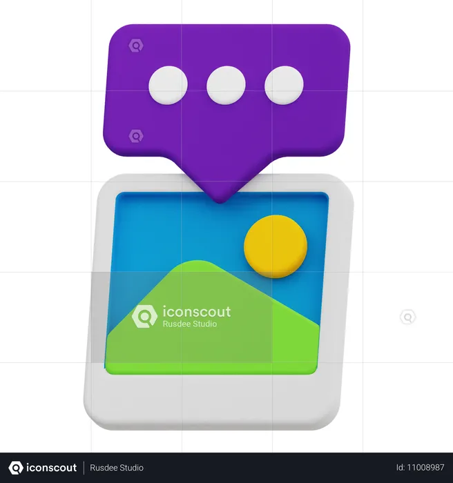 Discussion en images  3D Icon