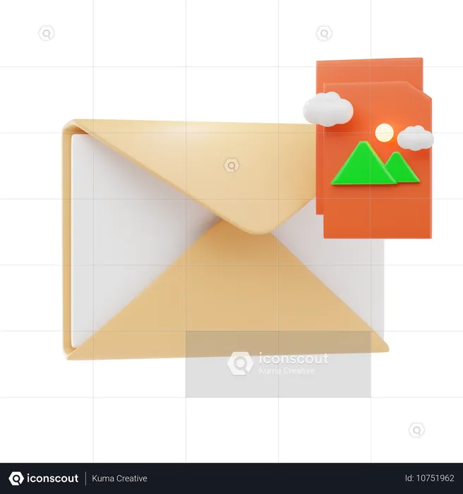 Image E-mail  3D Icon