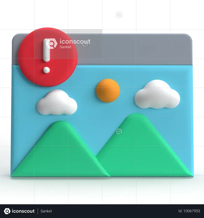 Image Error  3D Icon