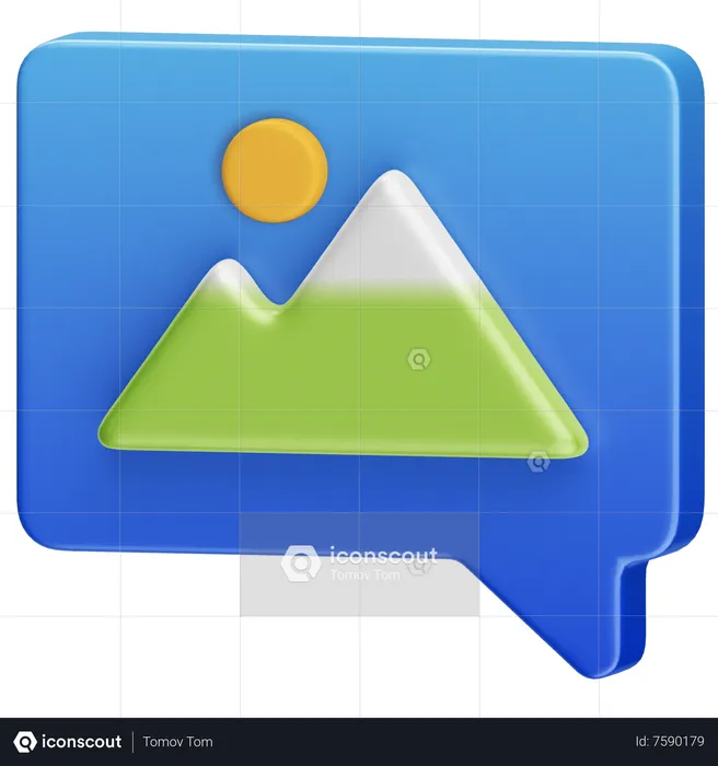 Image Message  3D Icon