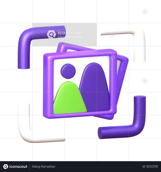 Image Recognition  3D Icon