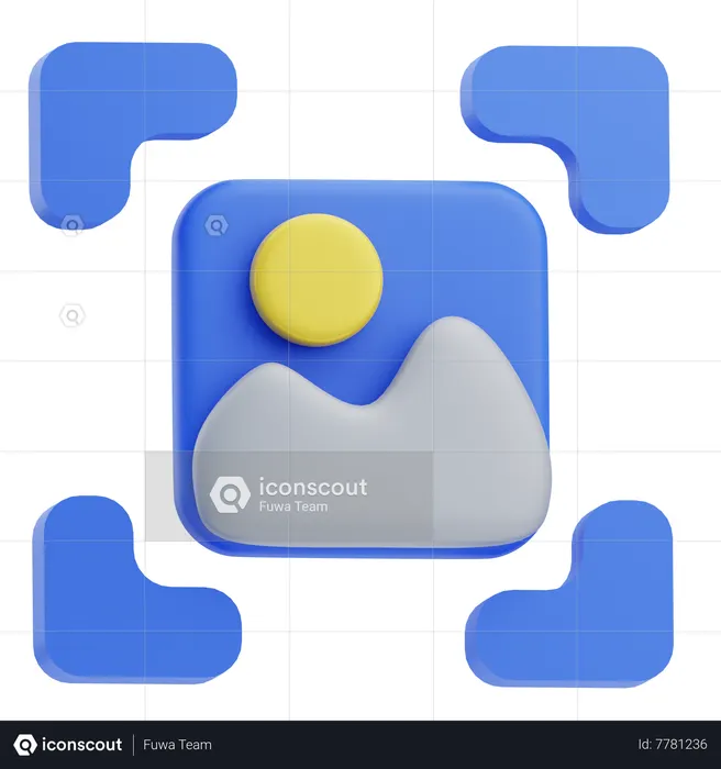 Image Recognition  3D Icon