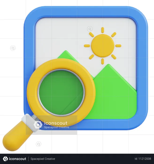 Image Search  3D Icon