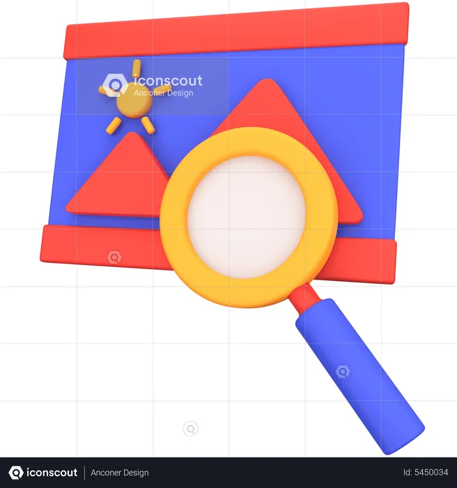 Image Search  3D Icon
