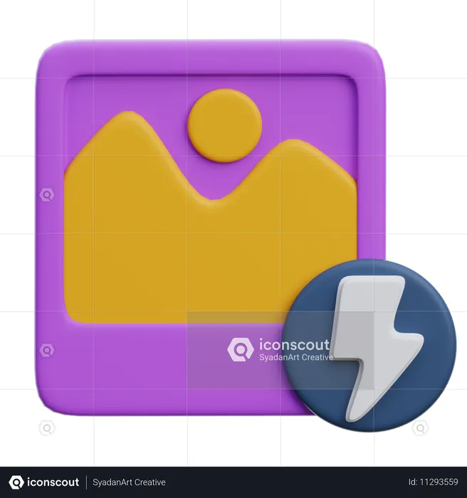 画像 雷  3D Icon