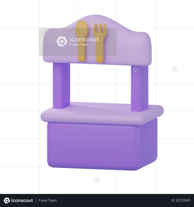 Essensstand  3D Icon